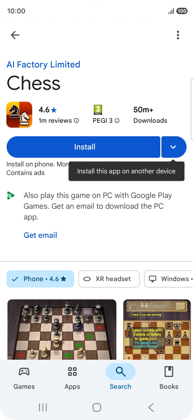 Press Install and follow the instructions on the screen to install the app. Press Install and follow the instructions on the screen to install the app.