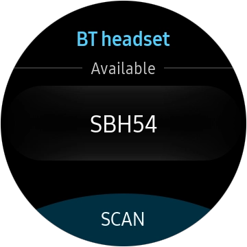 Press the required Bluetooth headset.