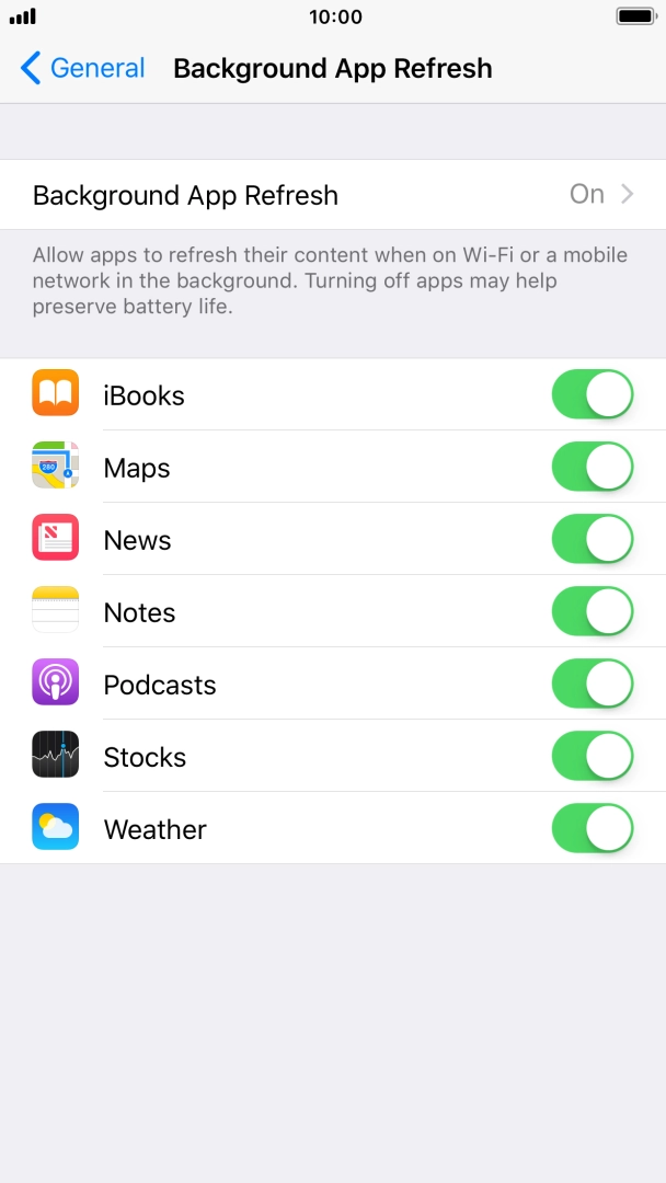 Press Background App Refresh. Press Background App Refresh.