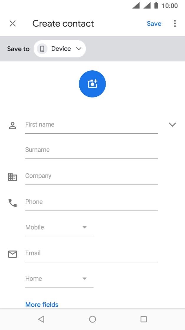Press First name and key in the required first name.