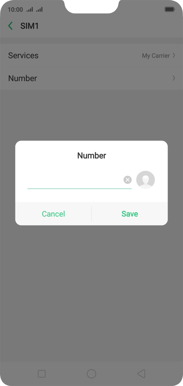 Key in +61101 and press Save.