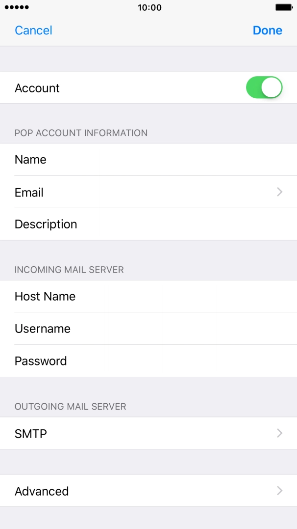 Press SMTP. Press SMTP.