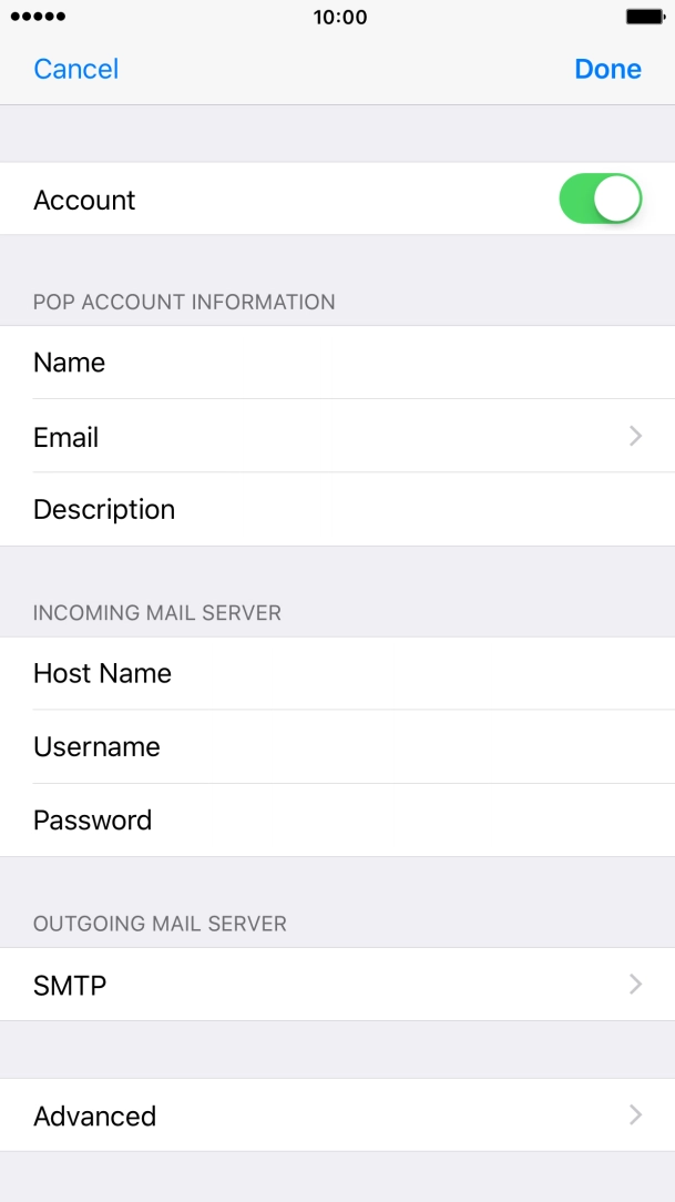 Press SMTP. Press SMTP.