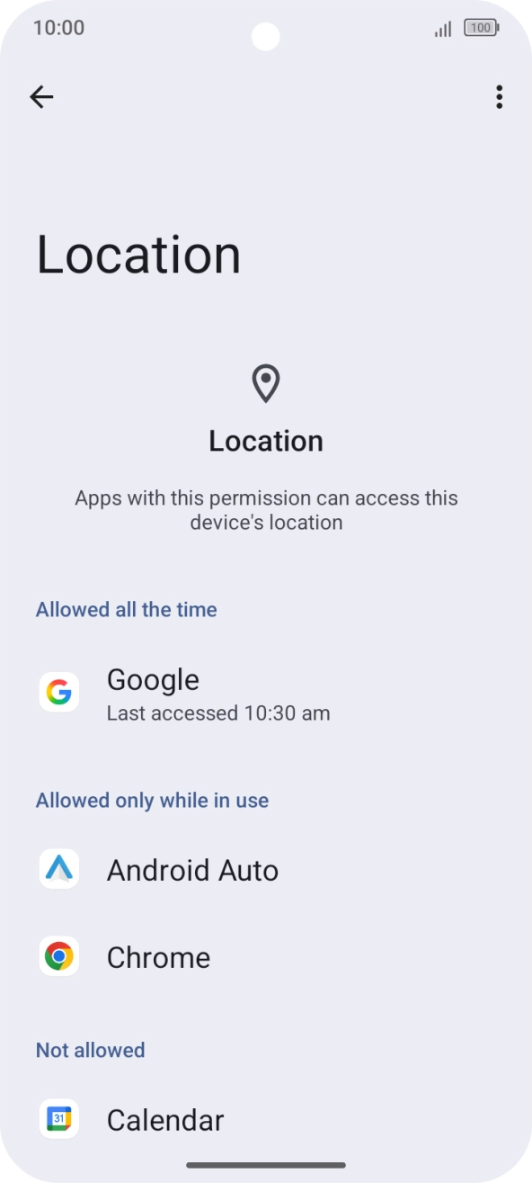 Press the required app.