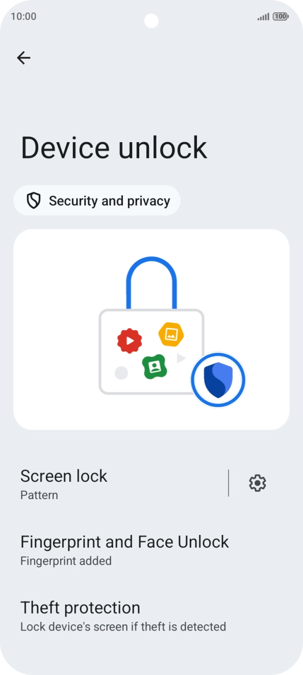 Press Screen lock and key in the current phone lock code.