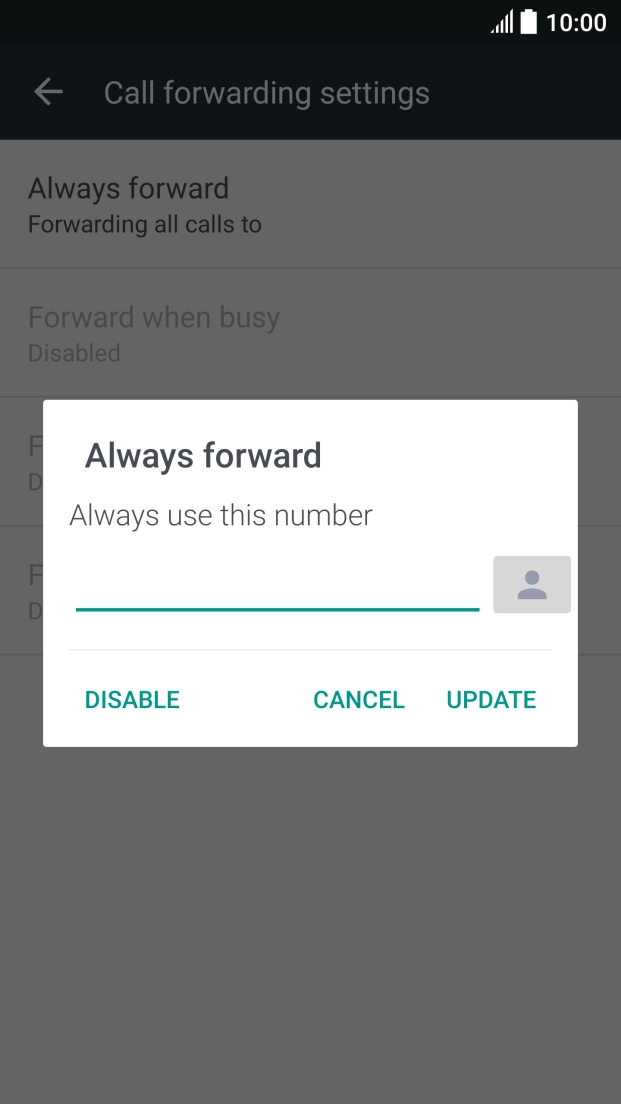 Press DISABLE.
