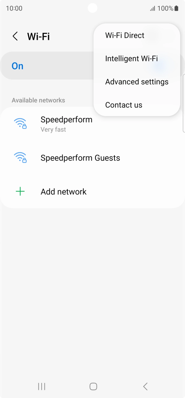 Press Intelligent Wi-Fi. Press Intelligent Wi-Fi.