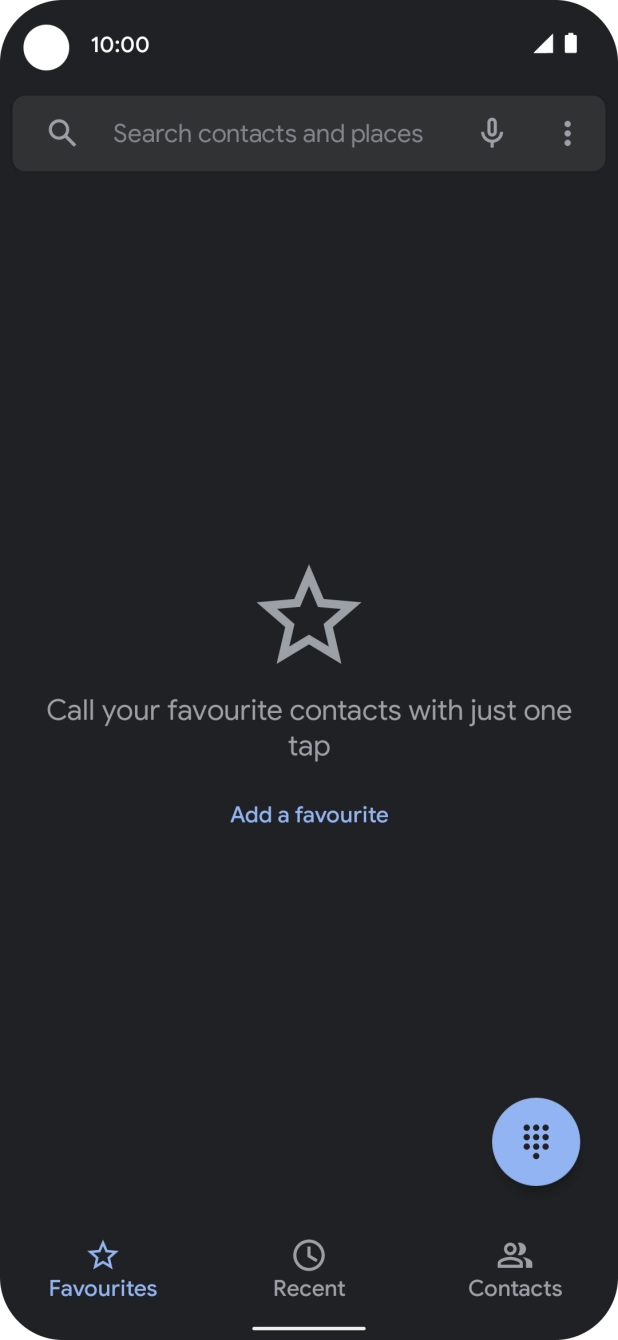 Press the keypad icon.