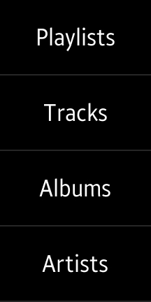 Press the required category and go to the required audio file.