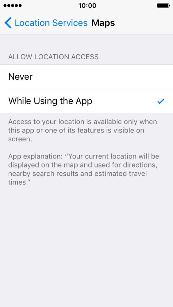 Press the required setting to turn the function on or off. Press the required setting to turn the function on or off.