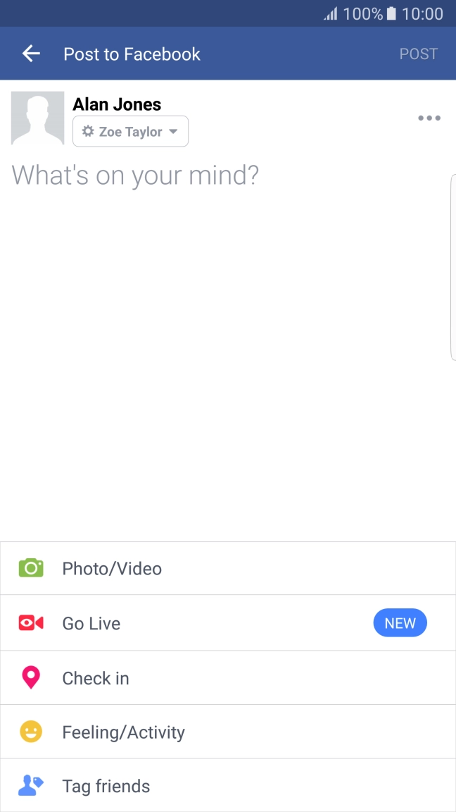 Press the text input field.