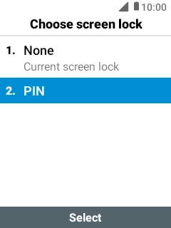 Select PIN. Select PIN.