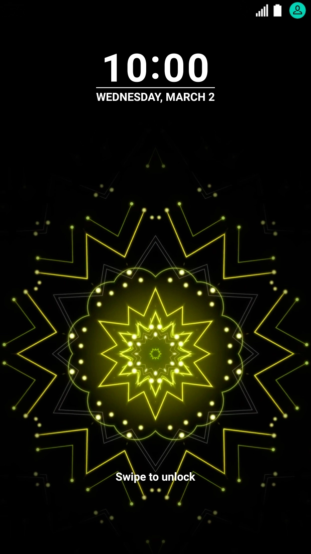 Slide your finger upwards on the screen.