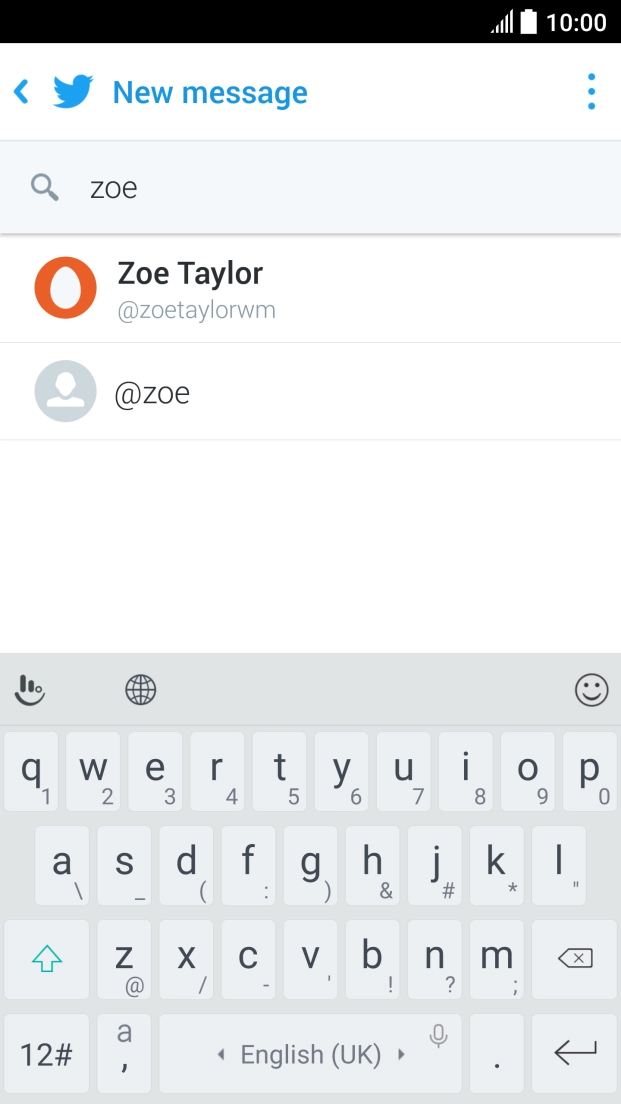 Key in the first letters of the recipient's name and press the required contact.