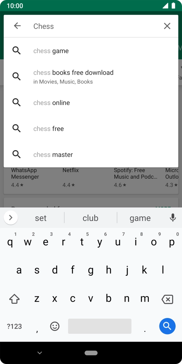 Key in the name or subject of the required app and press the search icon. Key in the name or subject of the required app and press the search icon.