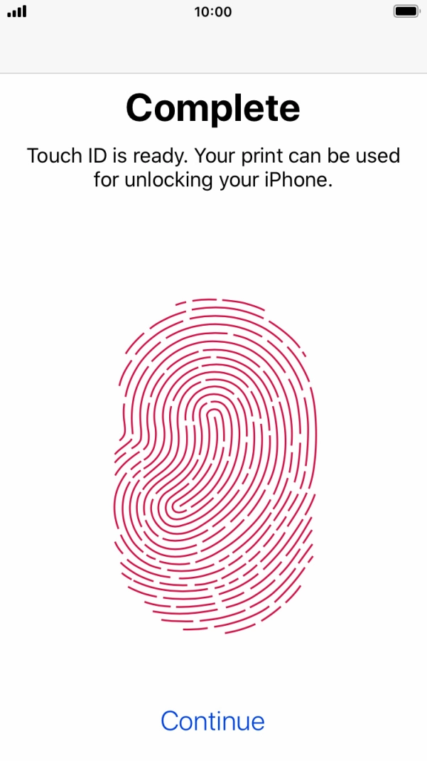Press Continue. If you haven't previously selected a phone lock code, key in a code of your own choice twice. Press Continue. If you haven't previously selected a phone lock code, key in a code of your own choice twice.