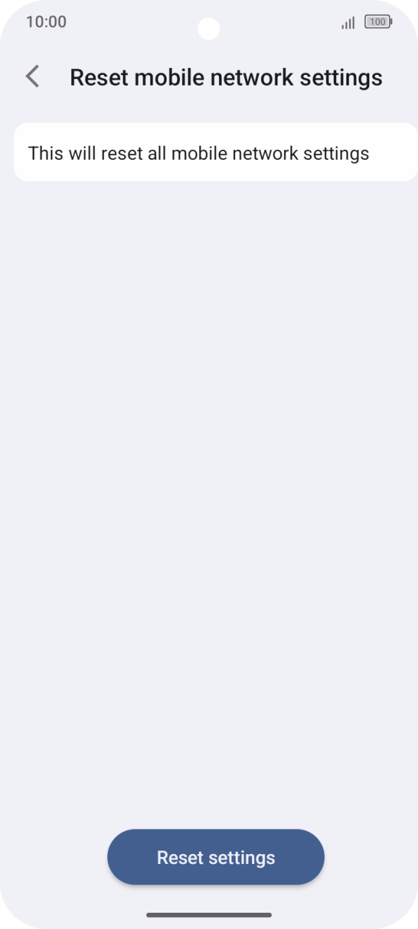 Press Reset settings. Press Reset settings.