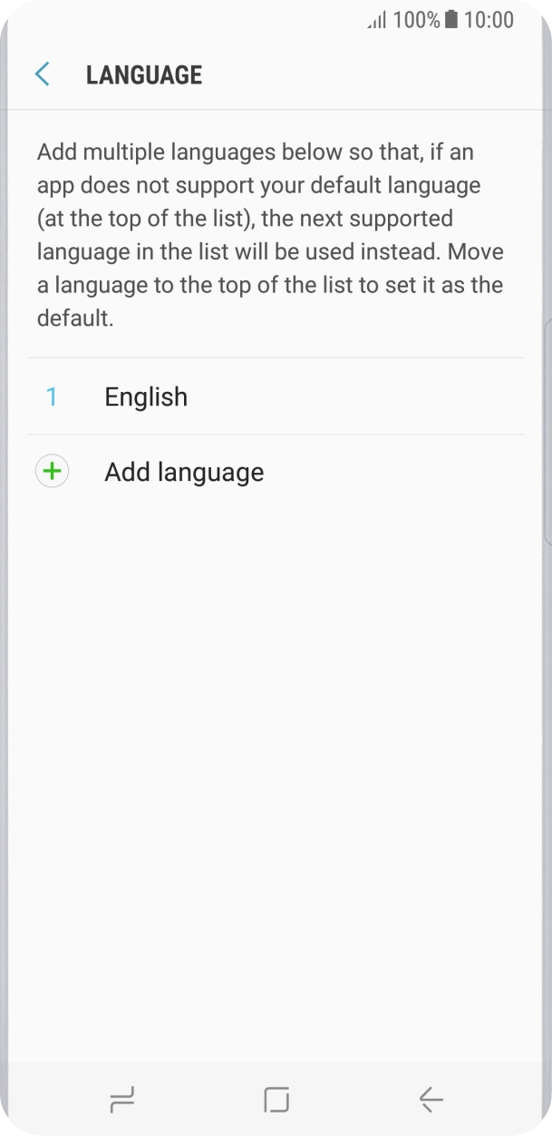 Press Add language.
