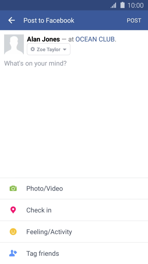 Press the text input field.