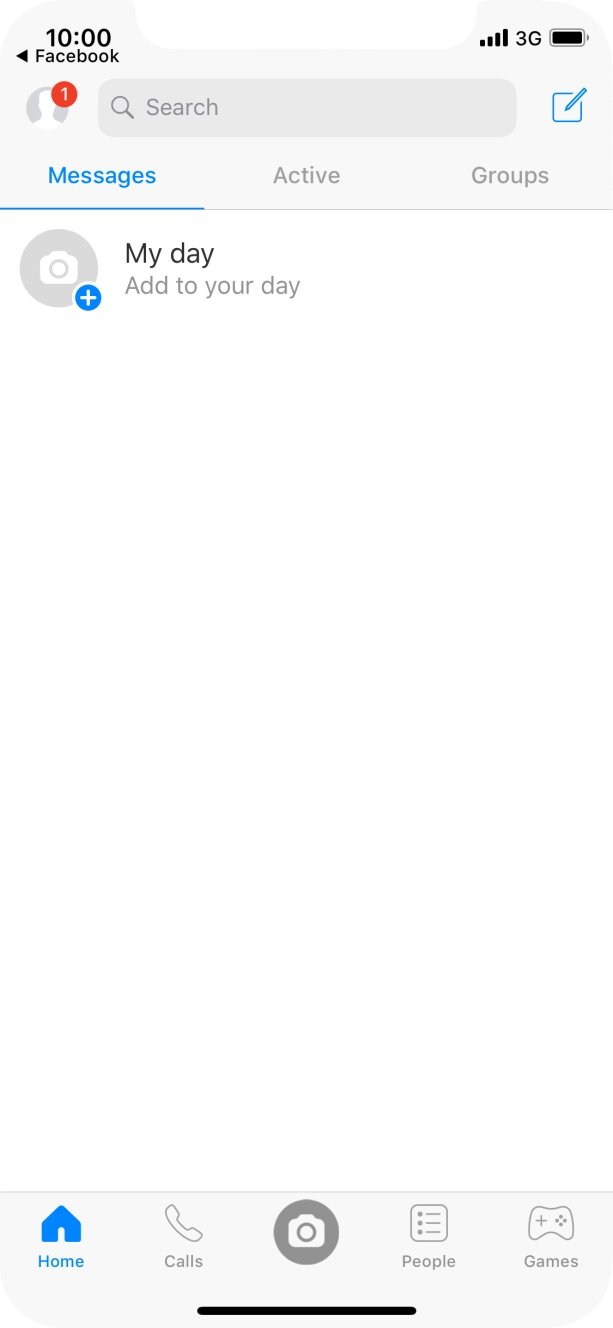 Press the new message icon. Press the new message icon.