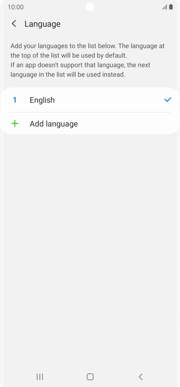Press Add language.