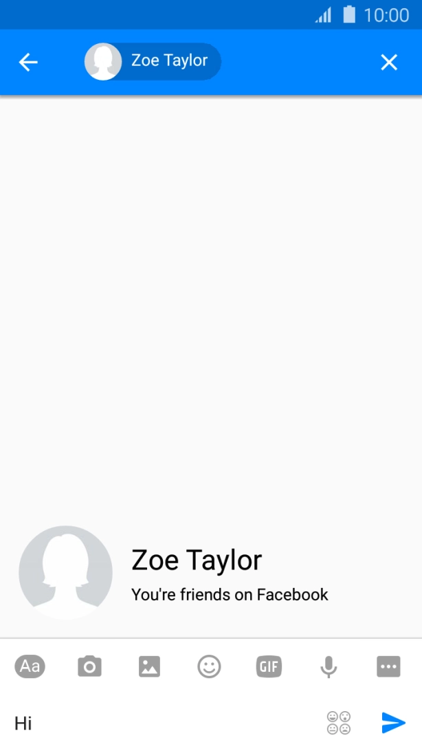 Write the required message and press the send icon.