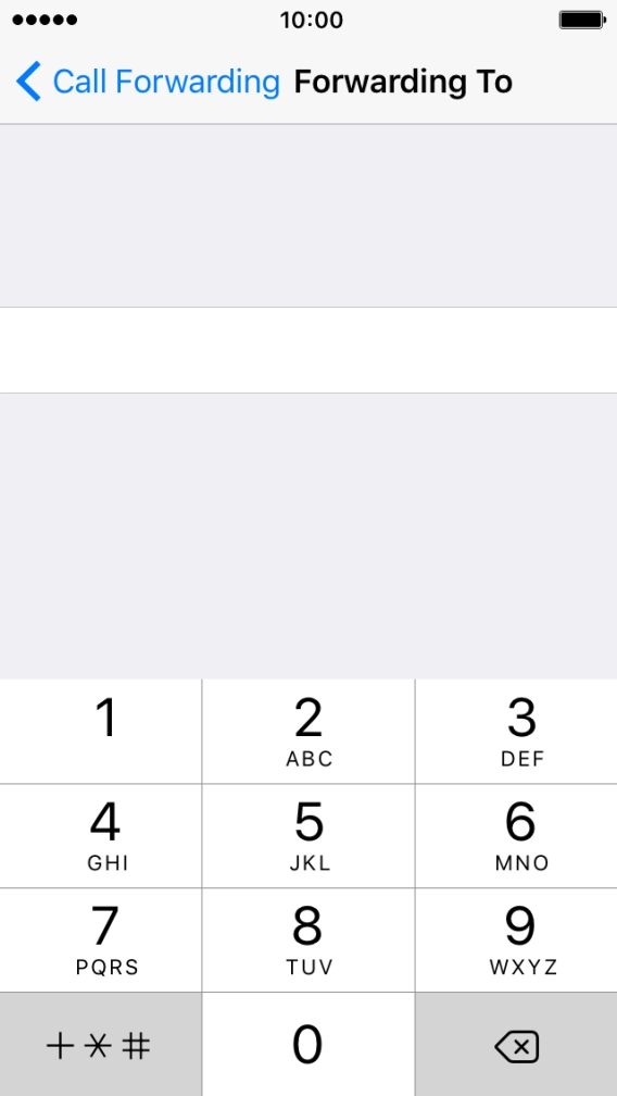 Key in the required number and press Call Forwarding.