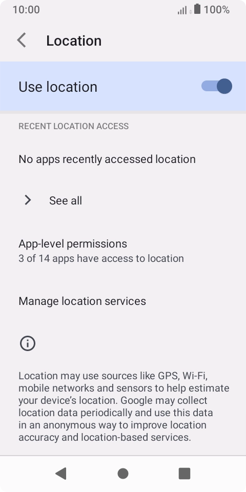 Press App-level permissions.