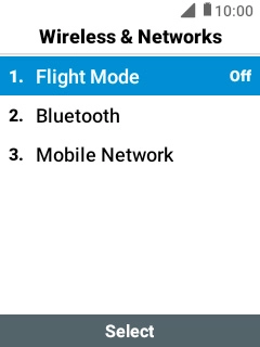 Select Mobile Network.