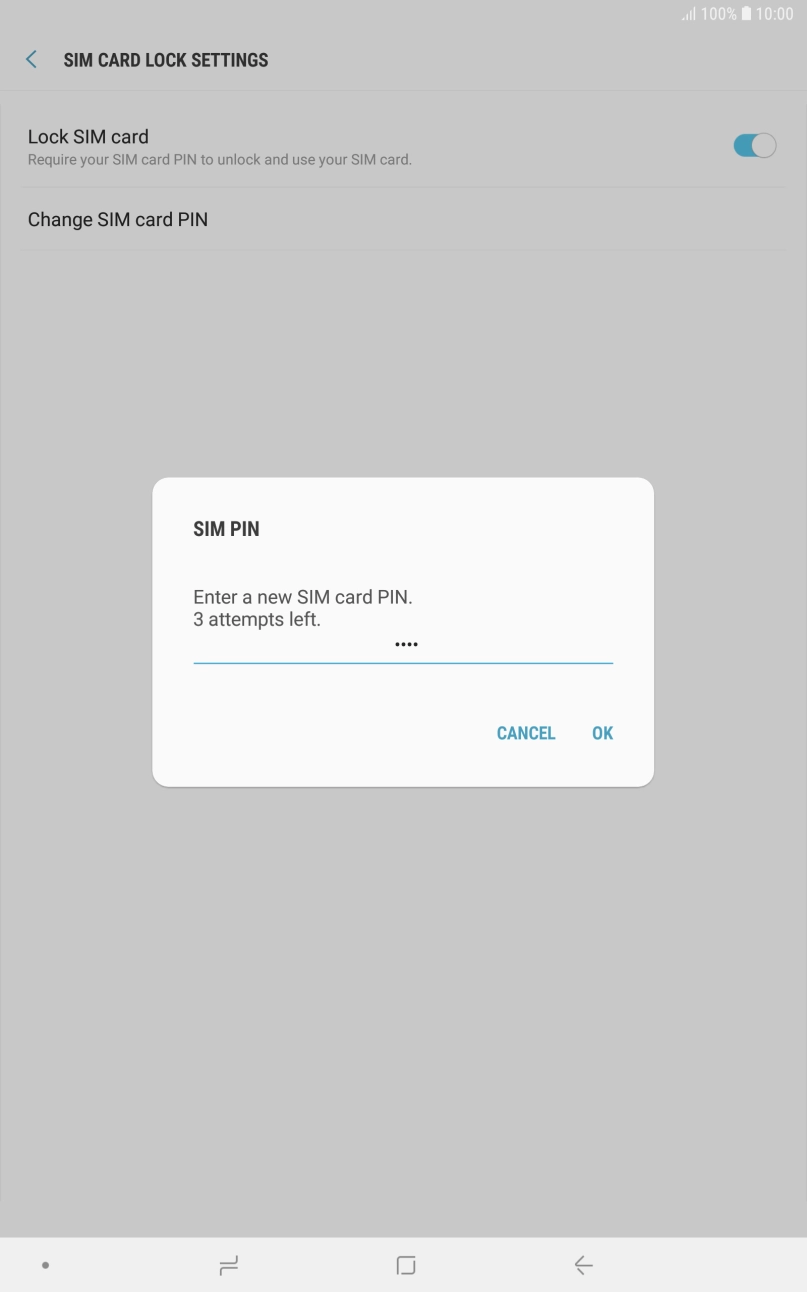 Key in a new four-digit PIN and press OK. Key in a new four-digit PIN and press OK.