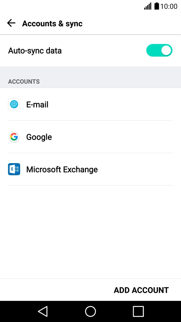 Press ADD ACCOUNT. Press ADD ACCOUNT.