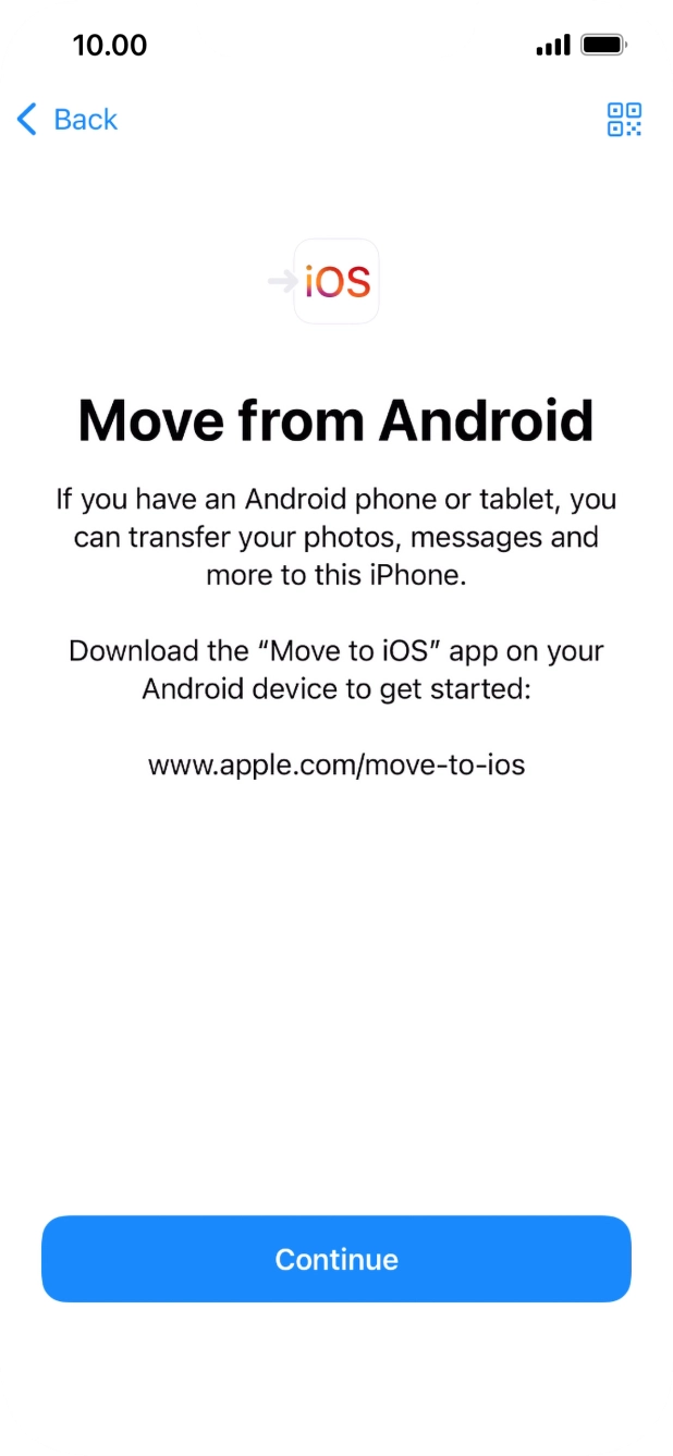 To transfer content to your phone, you need to install the app 