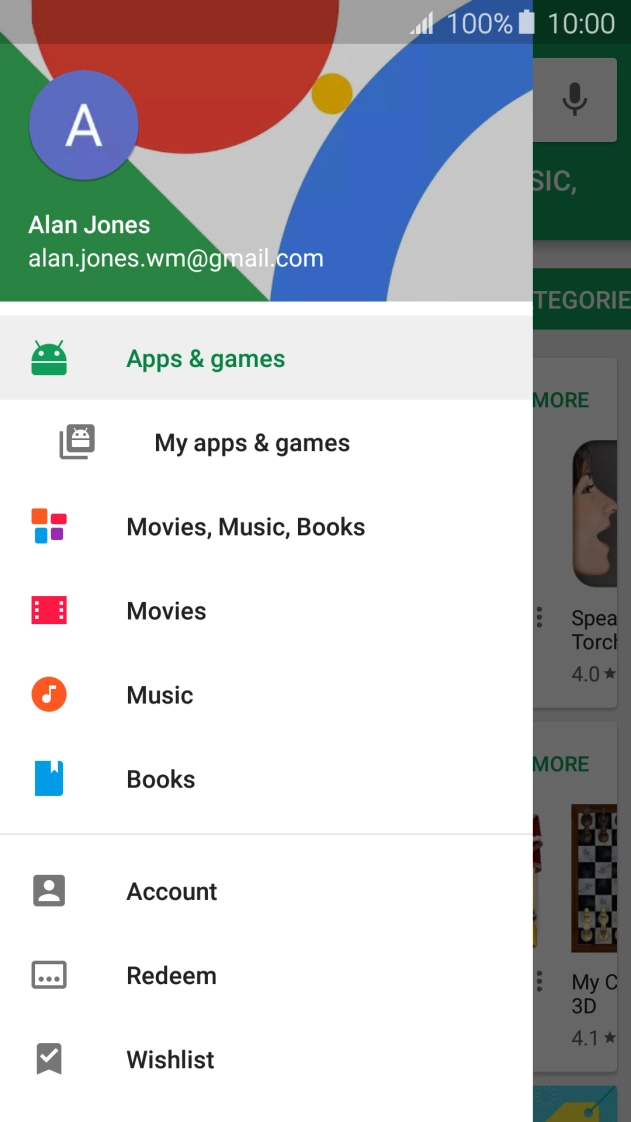 Press My apps & games.