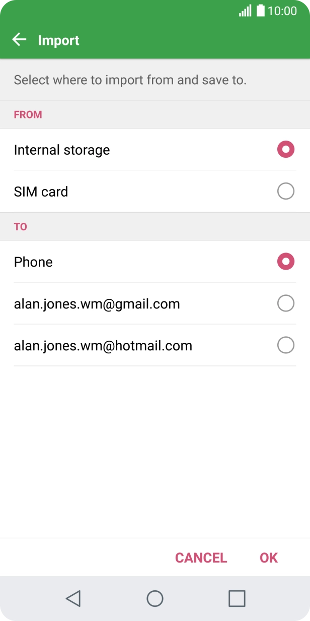 Press SIM card. Press SIM card.