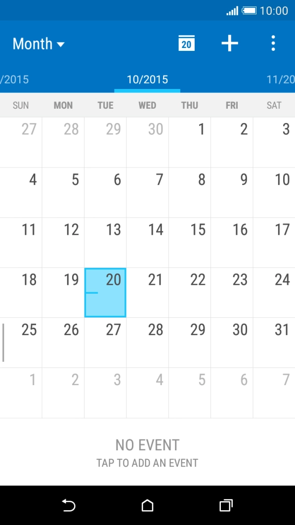 Press the new appointment icon.
