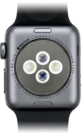 Image 2: Back view of the Apple Watch Series 3