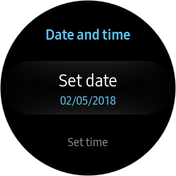Press Set date.