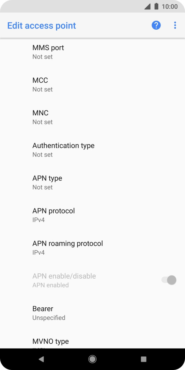 Press MMS port. Press MMS port.