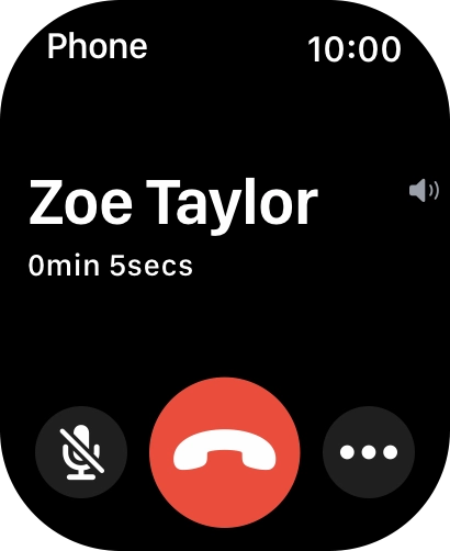 Press the end call icon.