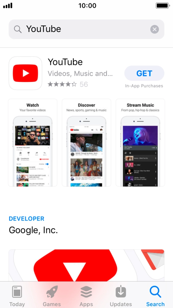 Press YouTube. Press YouTube.