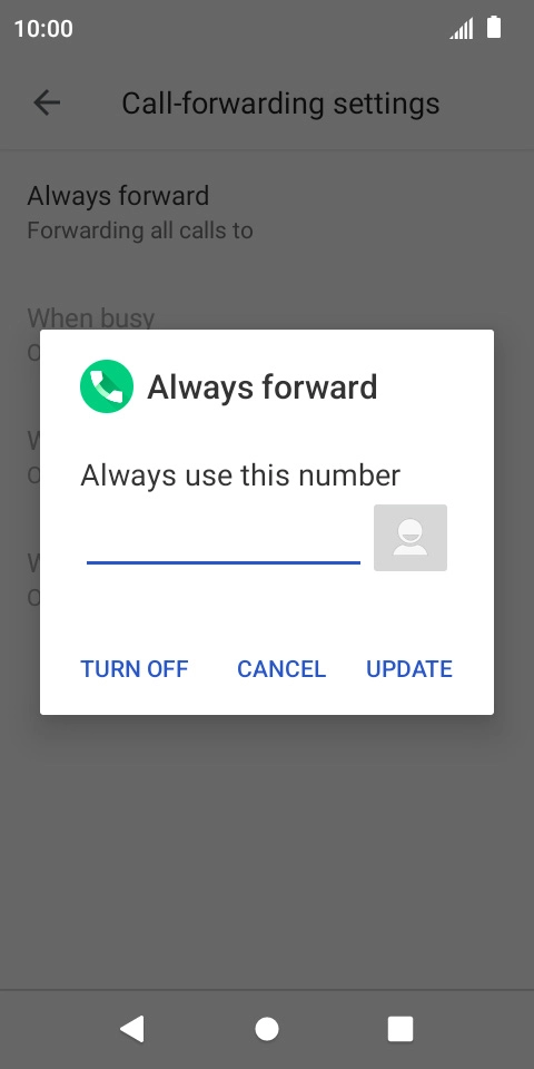 Press TURN OFF.