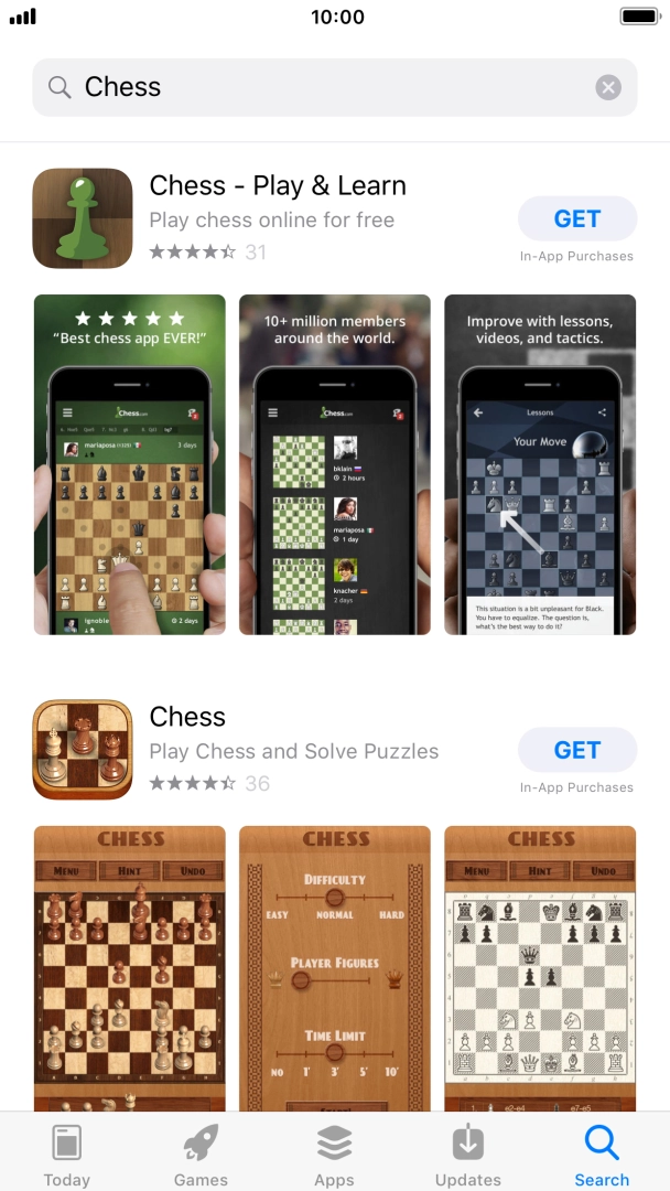 Press the required app. Press the required app.