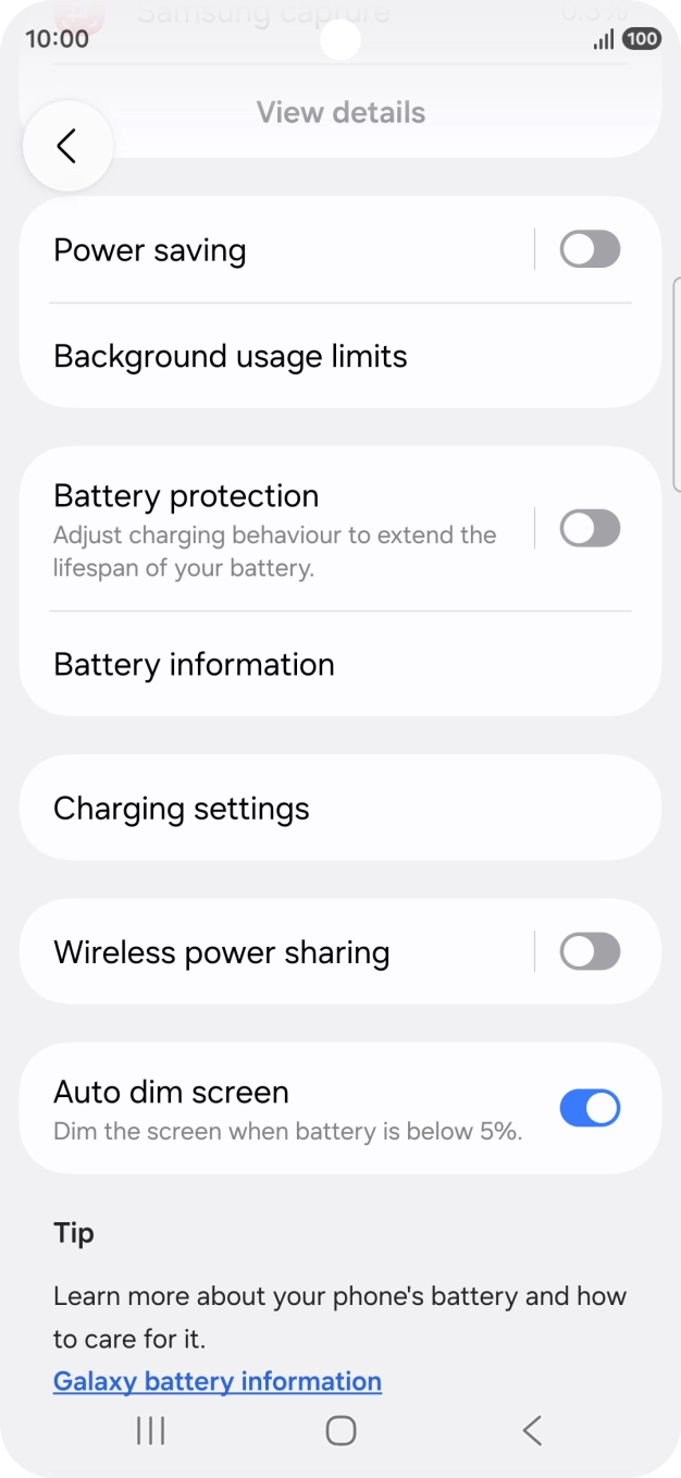 Press Power saving. Press Power saving.