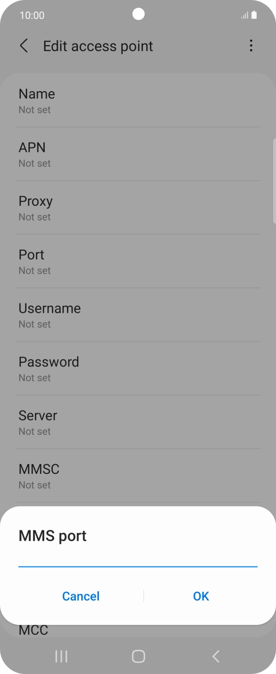 Key in 80 and press OK.