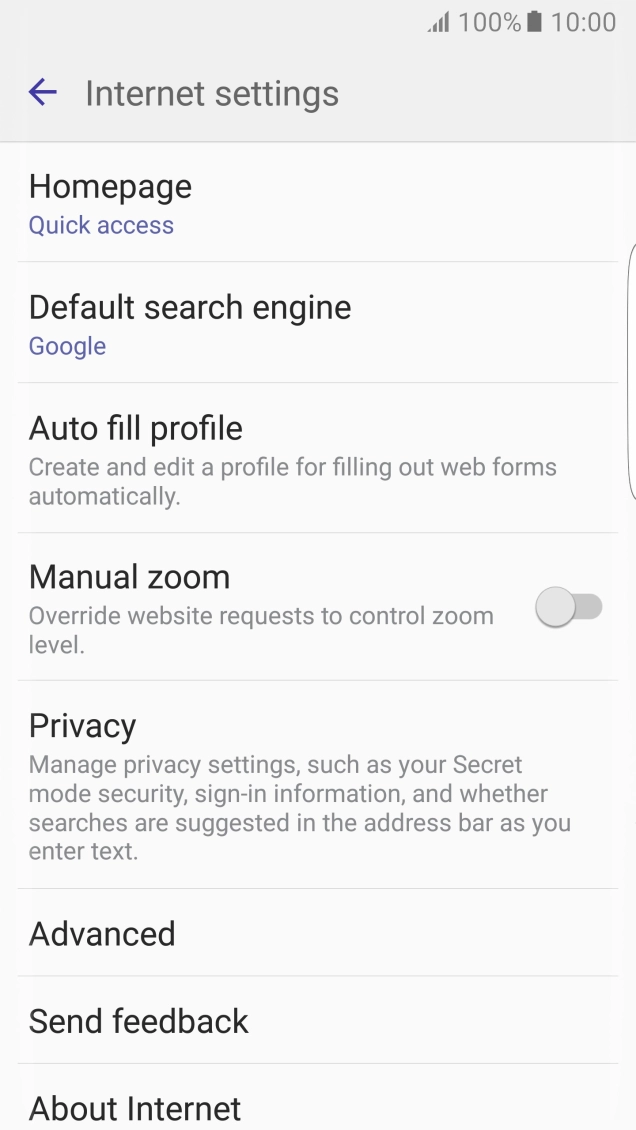 Press Privacy.