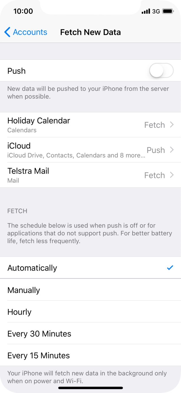If you turn off the function, press the required setting.