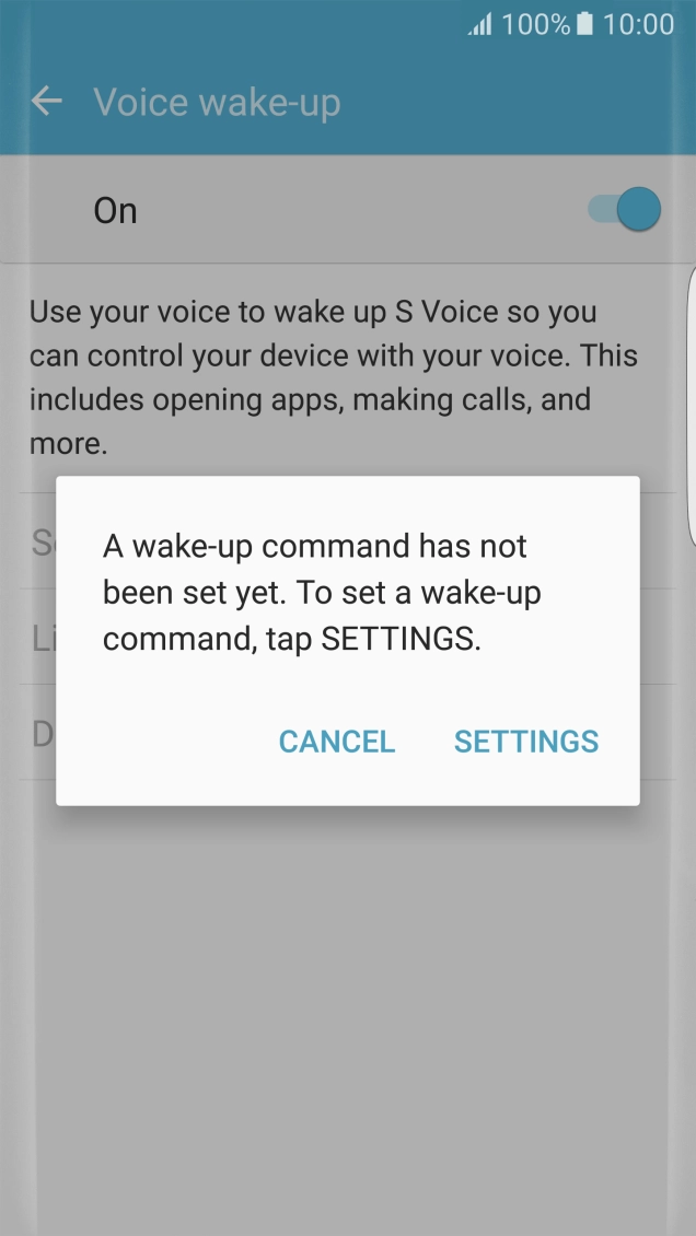 Press SETTINGS.