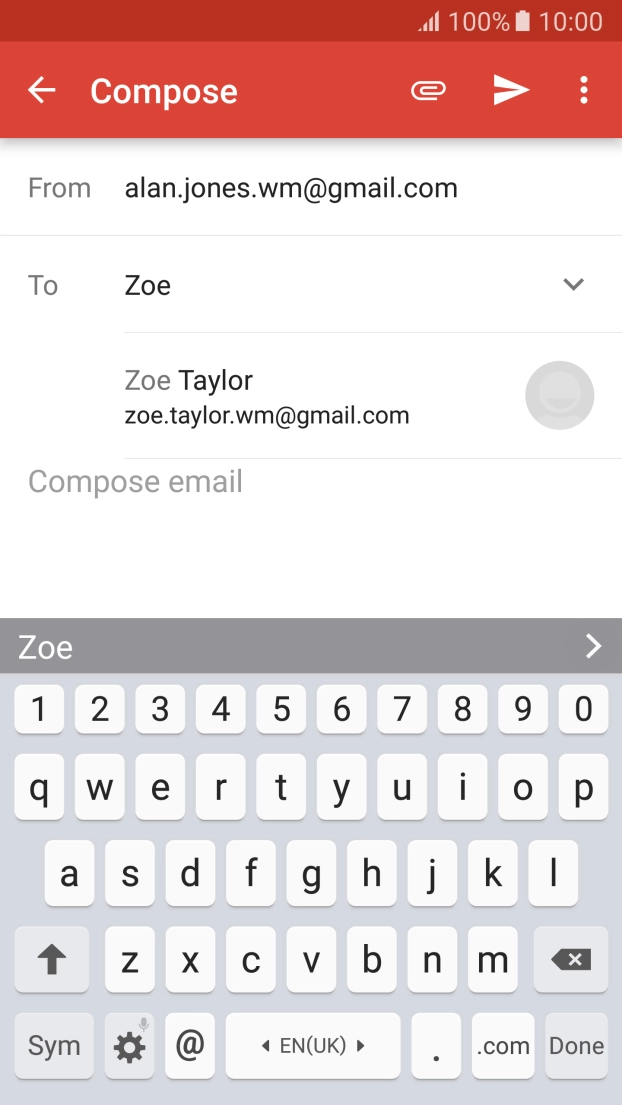 Press the required contact.