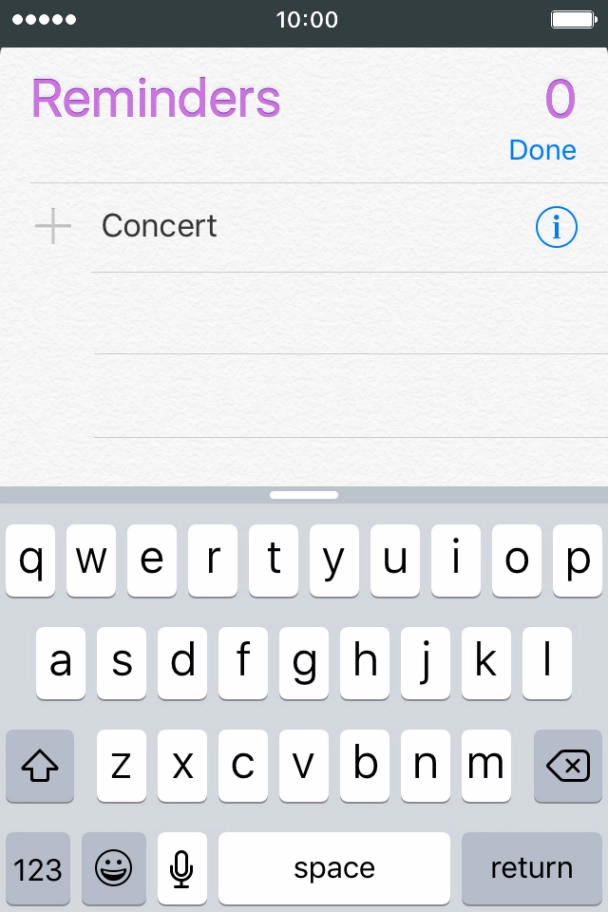 Press the information icon.