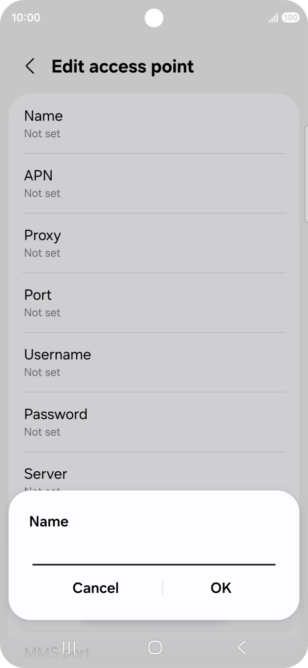 Key in Telstra MMS and press OK. Key in Telstra MMS and press OK.